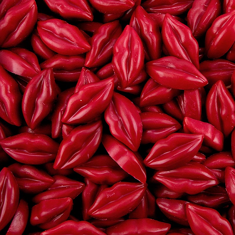 Hot Lips, røde chokoladelæber, 3x1,5 cm (77564), 386 g, 177 stk