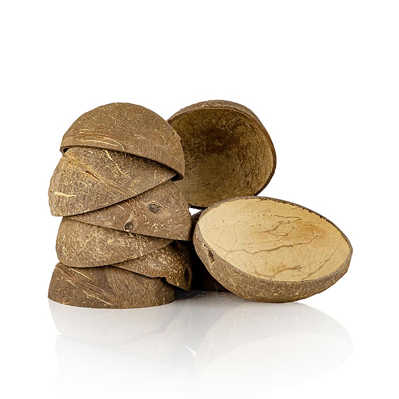 Kokosnødskaller, 10 halvdele, 8x11x4 cm, 100 % Chef (PC/68760), 10 stk.