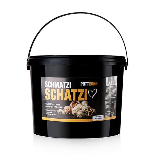 Pottkorn - Schmatzi Schatzi, popcorn med hvid chokolade, kringle, 1 kg