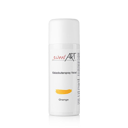 Kakaosmørspray, fløjlseffekt, orange, Sweet Art, 400 ml