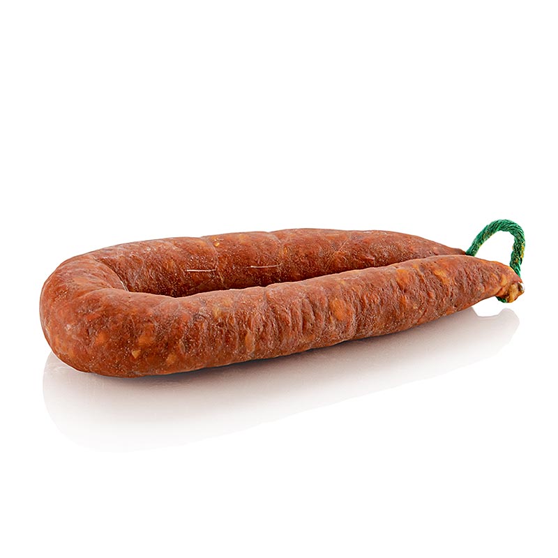Chorizo Natural Picante, stærk, hesteskoform, 250 g