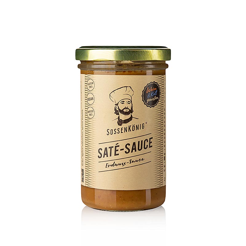 Sossenkönig - Saté-sauce (jordnød), færdiglavet sauce, 250 ml