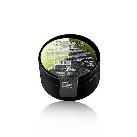 Sosa naturlig fødevarefarve olivengrøn, pulver, vandopløselig (38584), 70 g