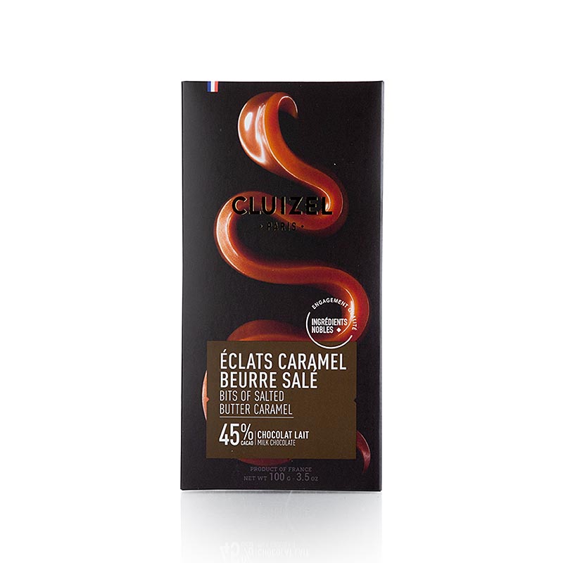 Chokoladeplade Caramel Beurre Sale 45 % mælk, Michel Cluizel (12371), 100 g