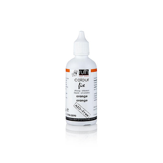 Fødevarefarve, orange, flydende, fedtopløselig, Ruth (7704), 90 g