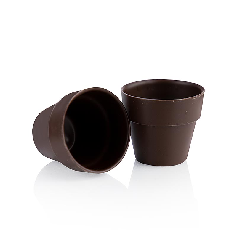 Chokoladeform Flower Pot Large, mørk, 62x55 mm, dobla (18143), 840 g, 28 stk