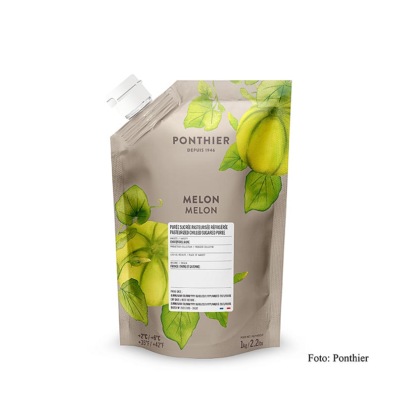 Ponthier melonpuré (Charentais), med sukker, 1 kg