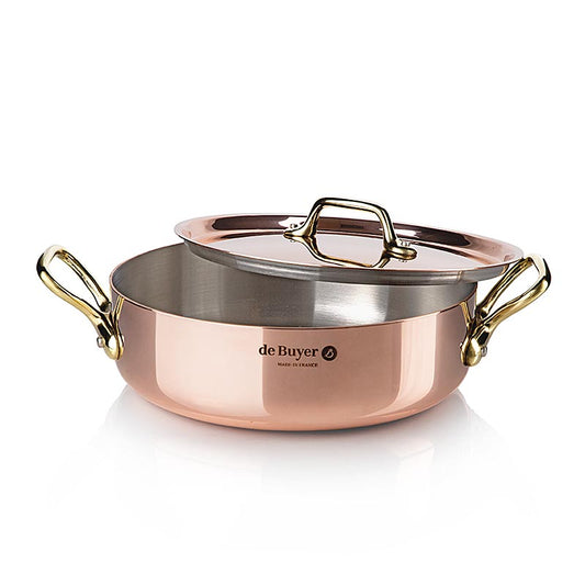 Inocuivre gryde med låg, kobber, ø 20 cm, de Buyer (6446.20), 1 stk