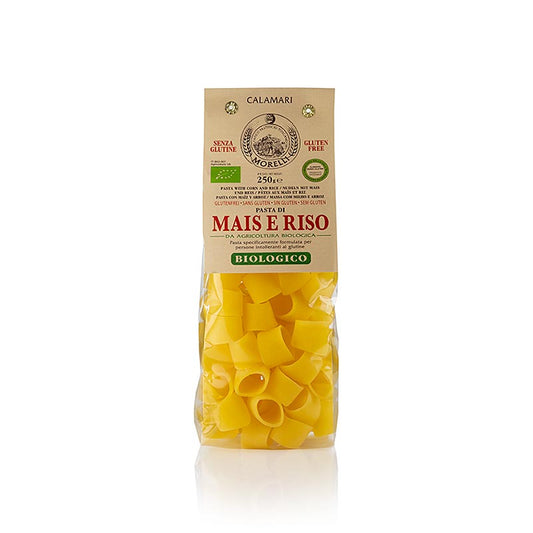 Pasta Calamari af ris og majs (glutenfri), Morelli 1860, økologisk, 250 g
