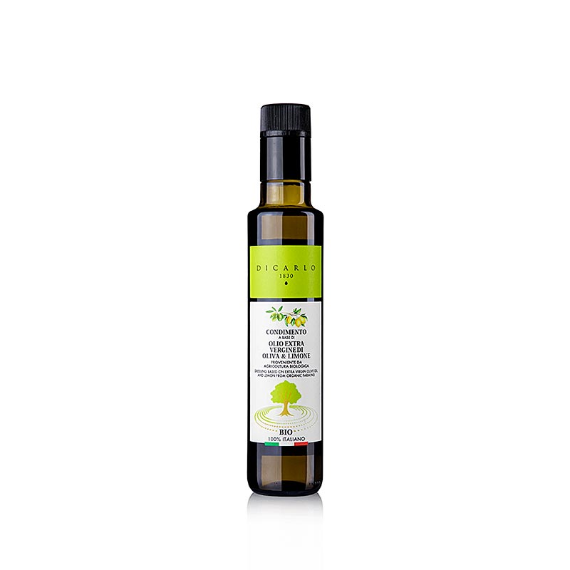 Ekstra jomfruolivenolie Di Carlo, med citron, økologisk, 250 ml