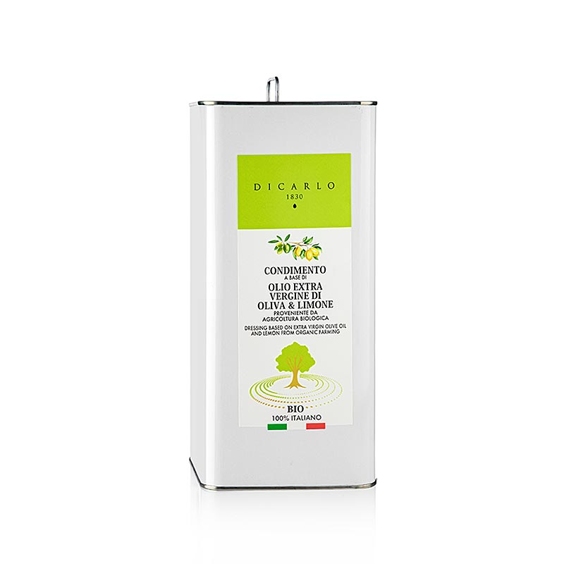 Ekstra jomfruolivenolie Di Carlo, med citron, økologisk, 5 l