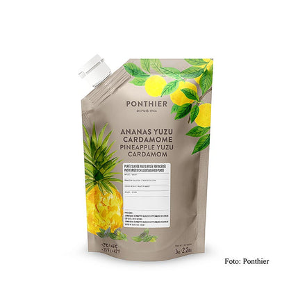 Puré – ananas, yuzu, kardemomme og sukkerpuré (cocktailbase), 1 kg