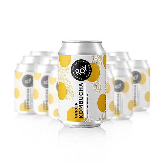 ROY Ginger Kombucha Berlin, økologisk, 7,92 l, 24 x 330 ml