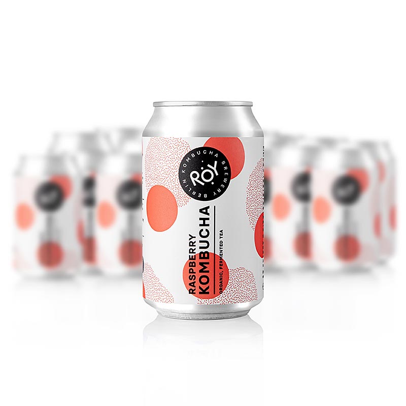 ROY Raspberry Kombucha Berlin, økologisk, 24 x 330 ml