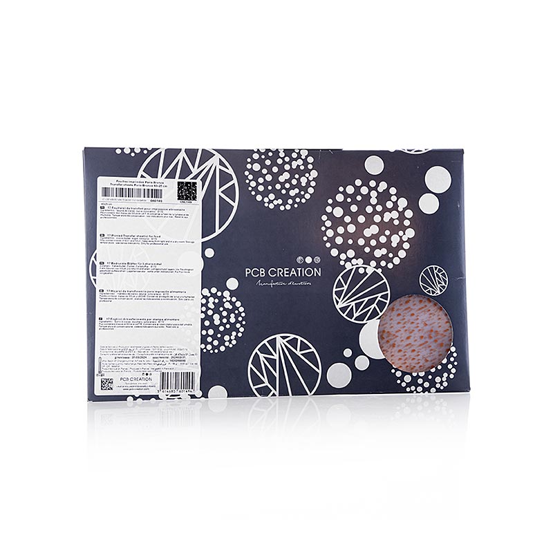 Aftræksfolie "Paris Bronze" (guldgule pletter) til chokolade, 40x25 cm, 1 stk
