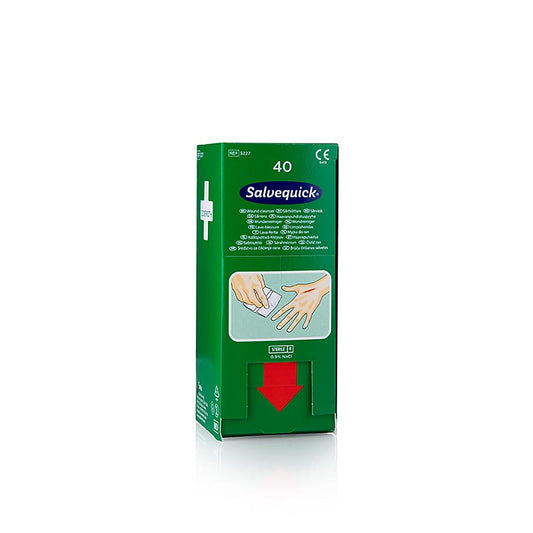Cederroth - Salvequick Wound Cleanser genopfyldningspakke (0,9 % NaCl), 40 stk.