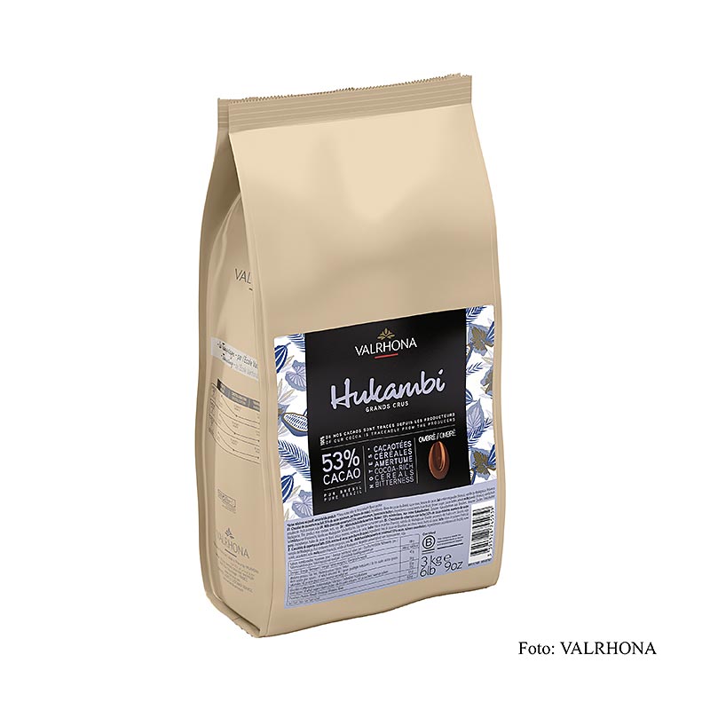 Valrhona Hukambi Lactée 53 %, callets, mælkechokolade (49787), 3 kg