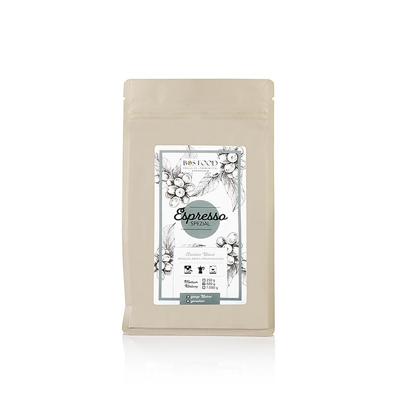 CHEF FOOD - Espresso Spezial, Arabica-kaffeblanding, hele bønner, 500 g