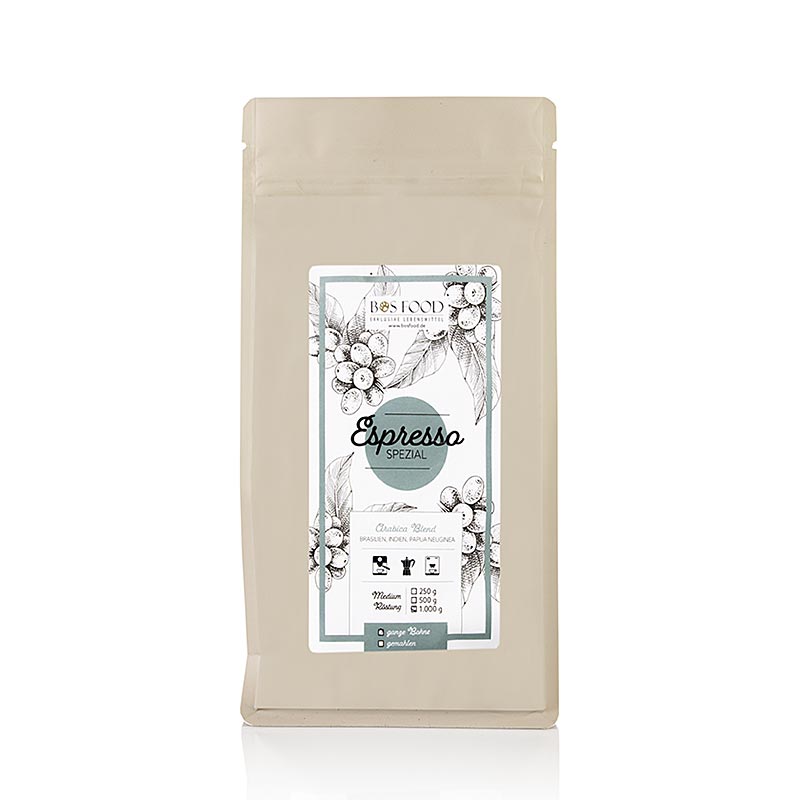 CHEF FOOD - Espresso Spezial, Arabica-kaffeblanding, hele bønner, 1 kg