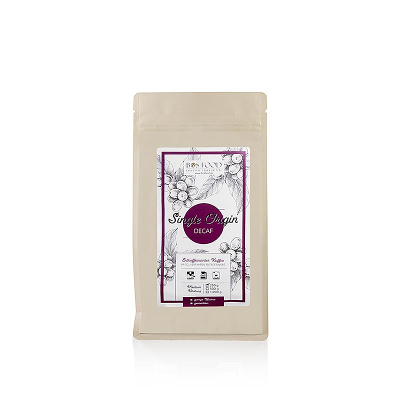 CHEF FOOD - Single Origin kaffe - Decaf, koffeinfri, hele bønner, 250 g