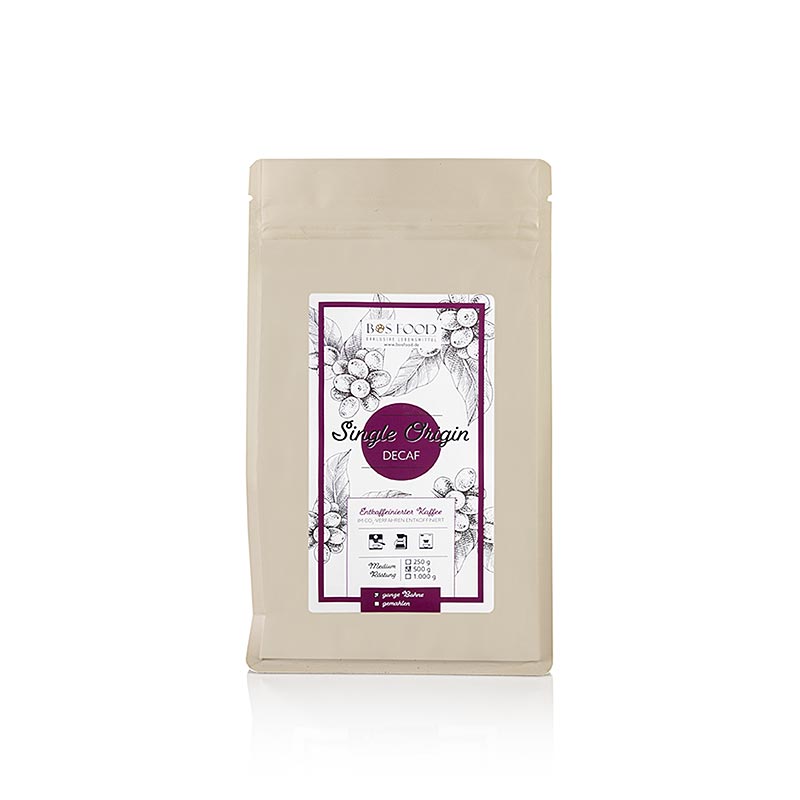 CHEF FOOD - Single Origin kaffe - Decaf, koffeinfri, hele bønner, 500 g