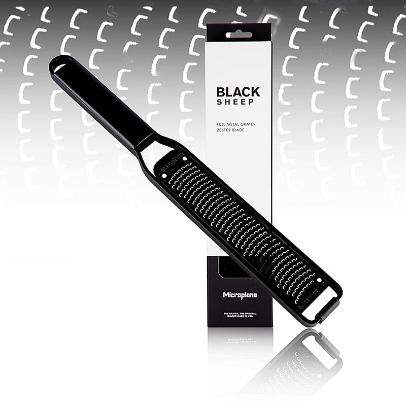 Rivejern Microplane Black Sheep, Zester, sort rustfrit stål (43020), 1 stk