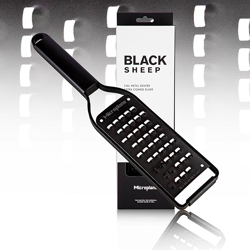 Microplane Black Sheep-rivejern, Extra Coarse Grater, sort rustfrit stål (43008)