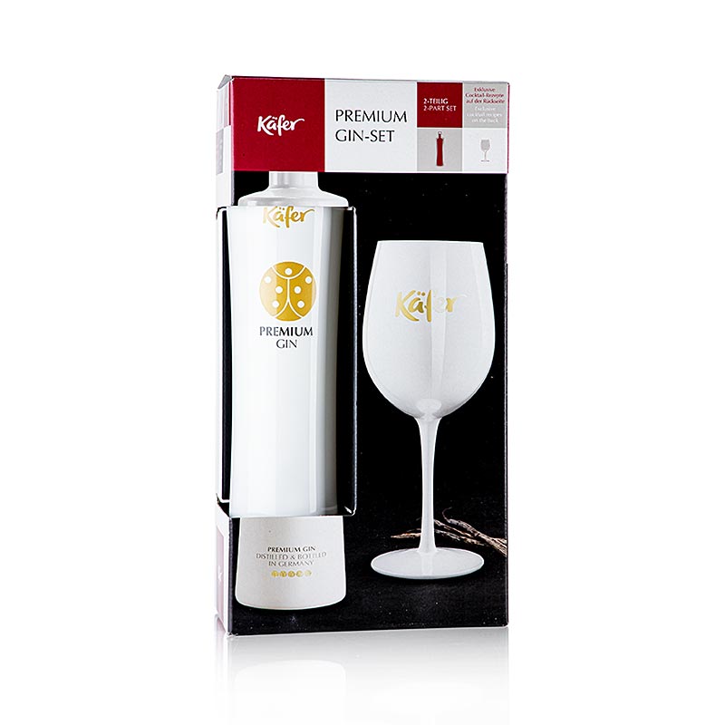 Käfer Gin-gavesæt, 2-delt (1 flaske gin & 1 Käfer-kalke), 700 ml, 2 stk.