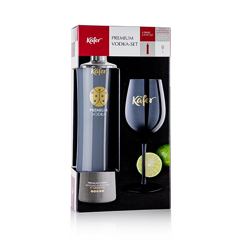Käfer Vodka-gavesæt, 2-delt (1 flaske vodka & 1 Käfer-kalke), 700 ml