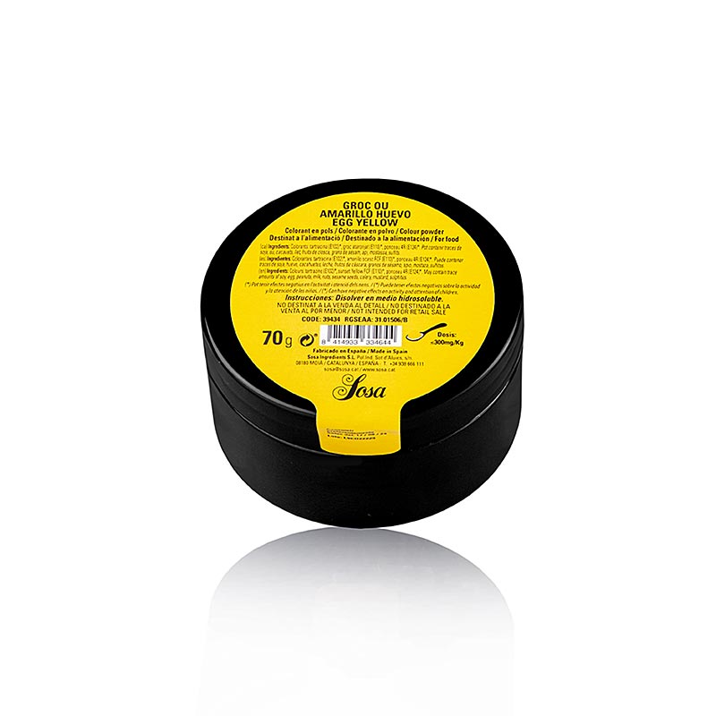 Sosa fødevarefarve æggeblomme, pulver, vandopløselig (39434), 70 g