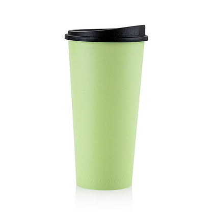 Genanvendelig kaffekop "ToGo", 400 ml, grøn med låg, 90 stk