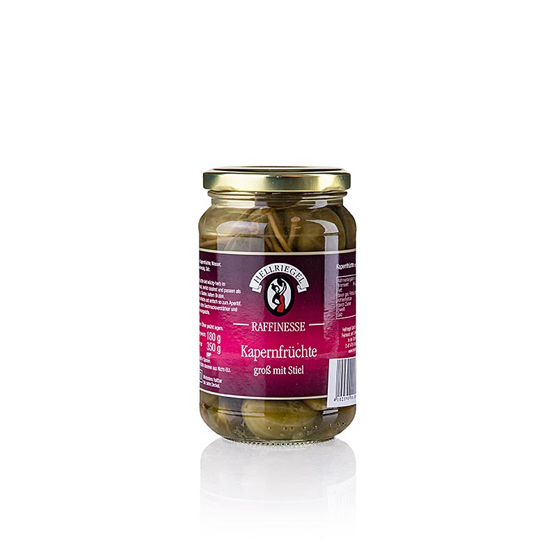 Kapersfrugter, store med stilk, Raffinesse, 350 g