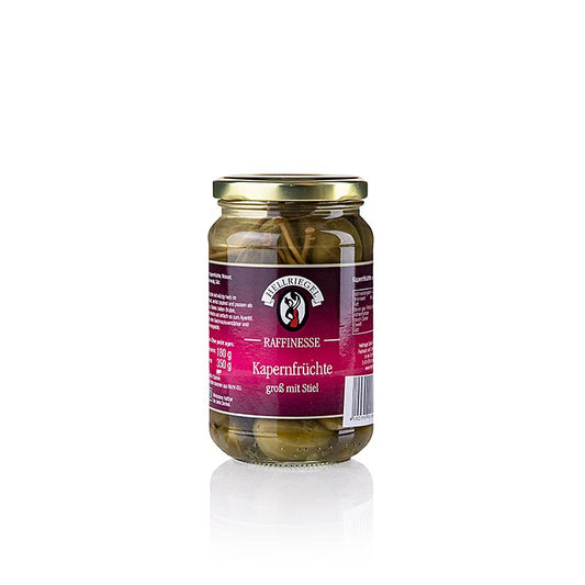 Kapersfrugter, store med stilk, Raffinesse, 350 g