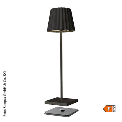Bordlampe "TROLL 2.0- Outdoor", med batteri, 38x10x11 cm, aluminium, sort (78171, 1 St