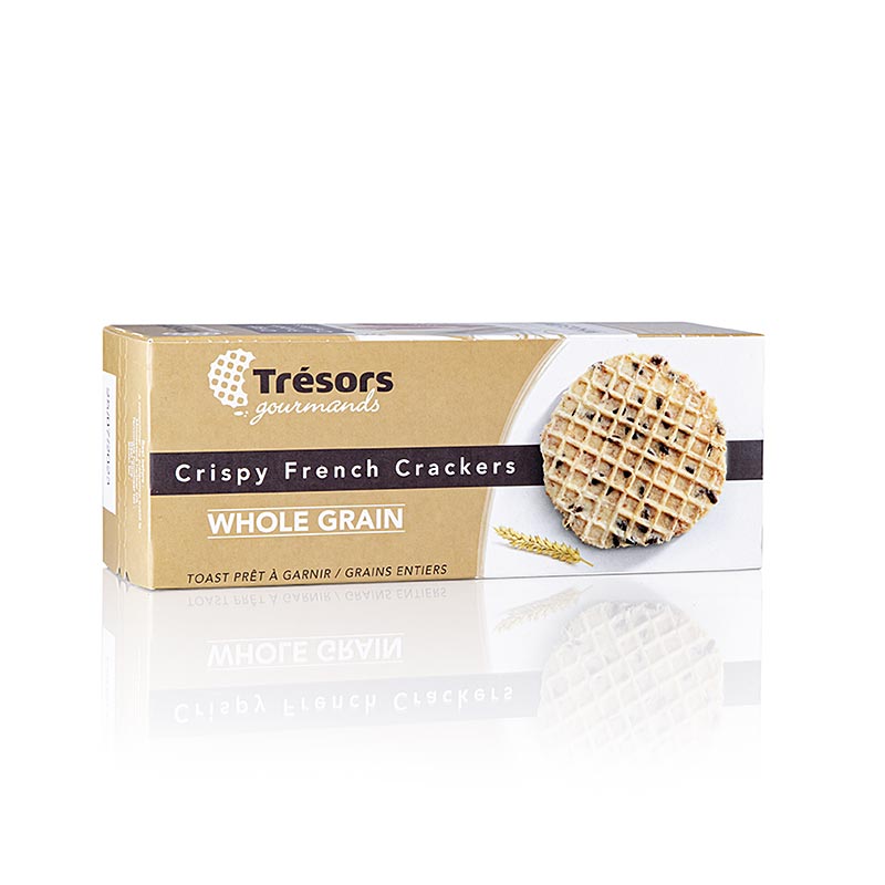 Barsnack Tresors – sprøde franske mini-vafler-kiks fuldkorn, 95 g