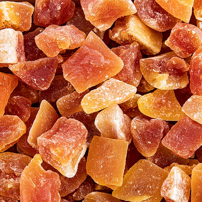 Papaya-Chunks (store stykker), tørret, svovlet, uden E330, 1 kg