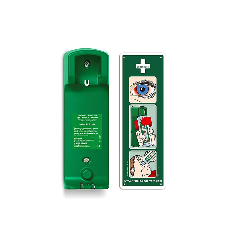 Cederroth - Vægbeslag til Eye Wash (øjenskyl) 500 ml, (7200), 1 stk