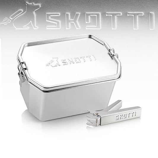 SKOTTI Boks 2,5L, rustfri stålboks, + aluminiumstang, 1 stk