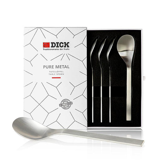Sæt med tykke bøf- og bordskeer, Pure Metal, passer til bøfkniv 59805, 4 stk