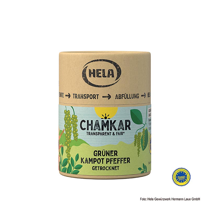 HELA Chamkar - Grøn Kampot-peber, tørret, hel, BGA, 25 g