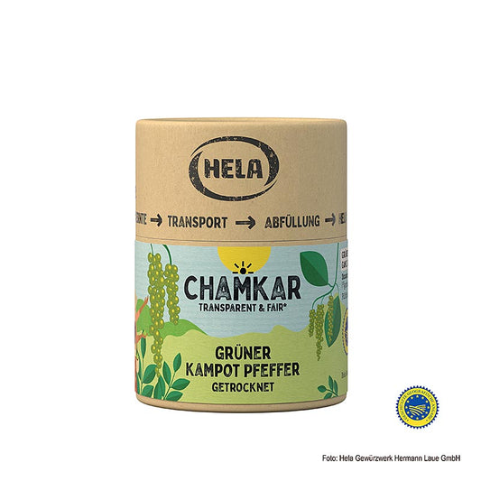 HELA Chamkar - Grøn Kampot-peber, tørret, hel, BGA, 25 g