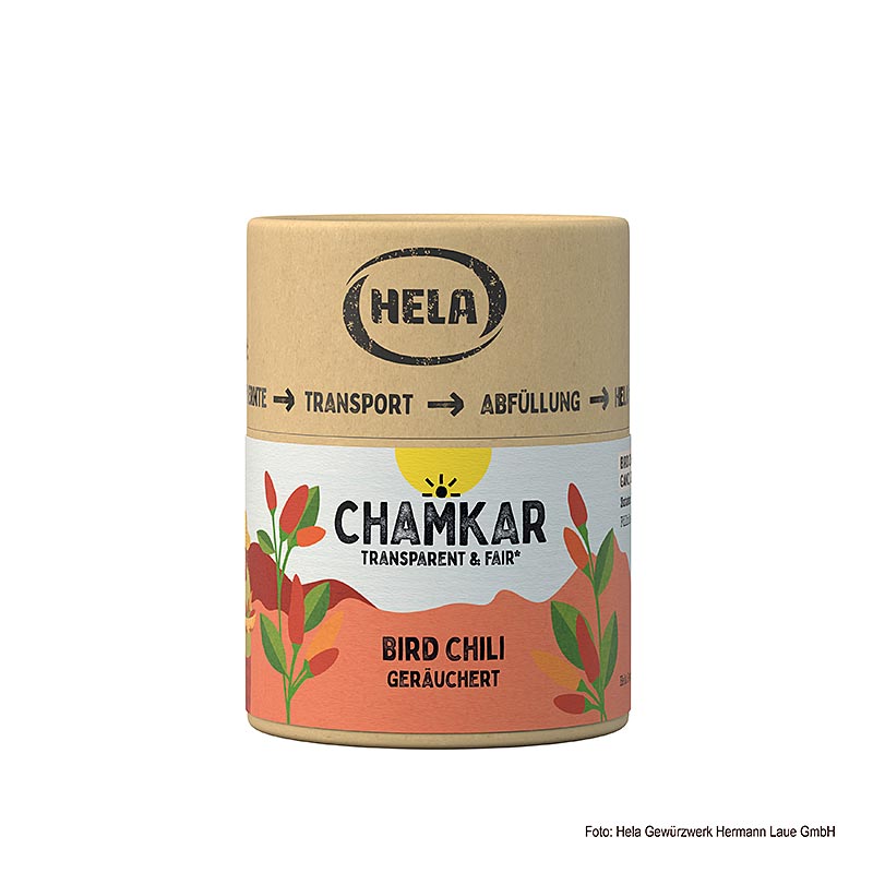 HELA Chamkar - Bird Chili (fugleøjechili), røget, 25 g