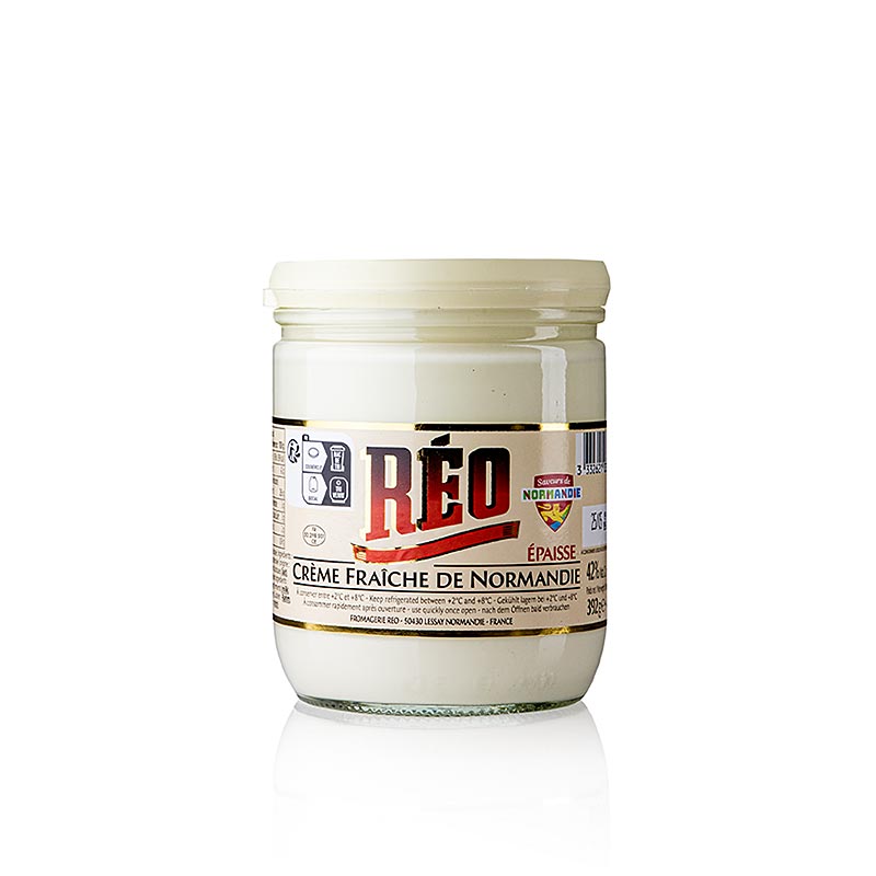 Crème Fraîche, 42 % fedt, RÉO (Creme epaisse fra Normandiet), 392 g