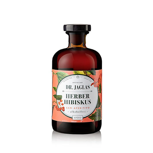 Dr. Jaglas - "Herber Hibiskus" San Aperitivo Apero, alkoholfri, VEGAN, 500 ml