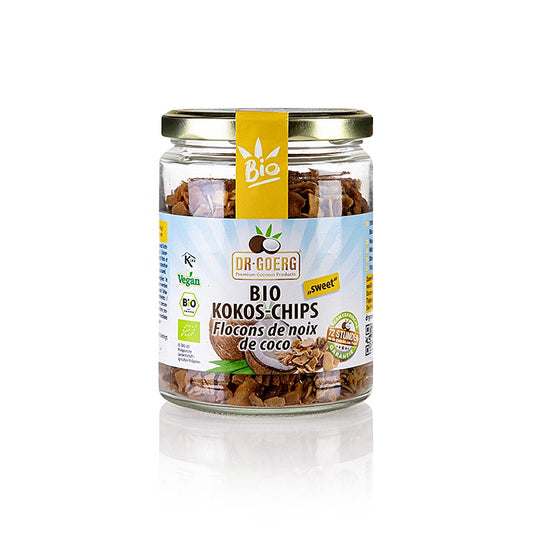 Dr.Goerg Kokoschips, ristede, sødet, økologisk, 160 g