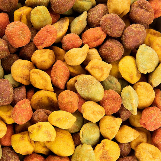 Jordnødder Fire Mix (Chili / Chili-Lemon / Szechuan / Wasabi / Kimchi) Barsnack, 1 kg