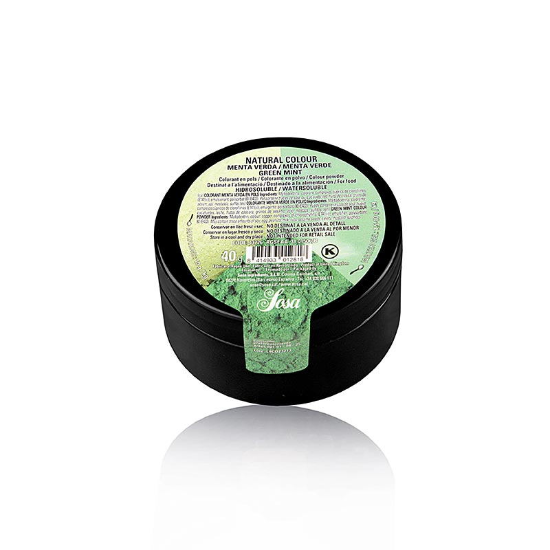 Sosa Naturlig fødevarefarve mintgrøn, pulver, vandopløselig, 40 g