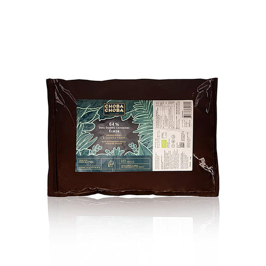 Elmer, 64 % bitter couverture, callets, Choba Choba, økologisk, 2 kg