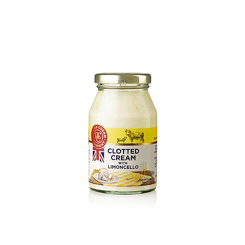 Engelsk Clotted Cream (fast fløde) Limoncello, 47 % fedt, Devon, 170 g