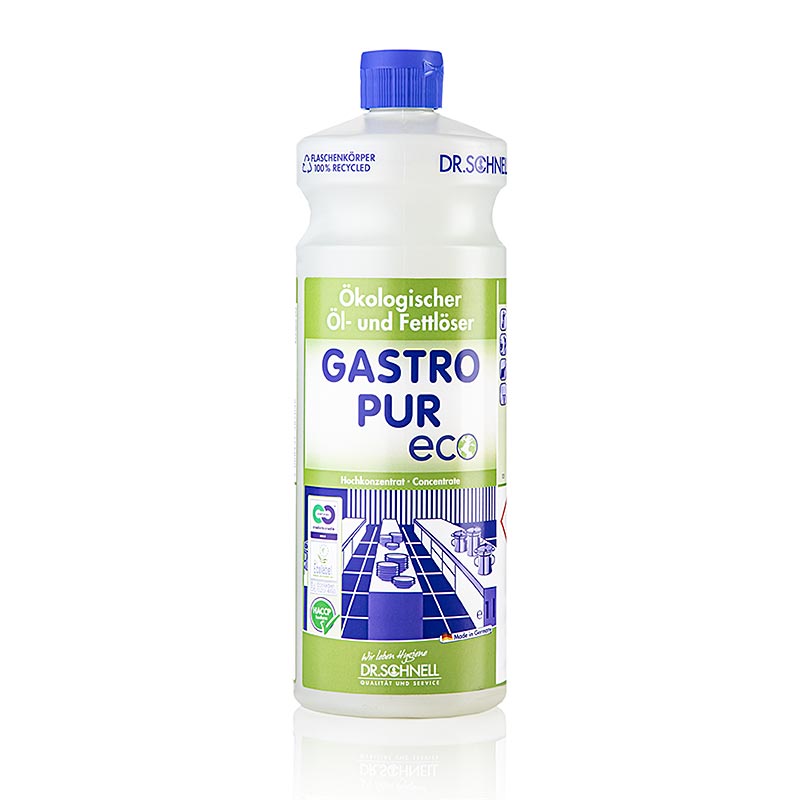 Dr. Schnell Olie- & fedtfjerner + gulvrens Gastro Pur Eco, økologisk, koncentrat, 1 l